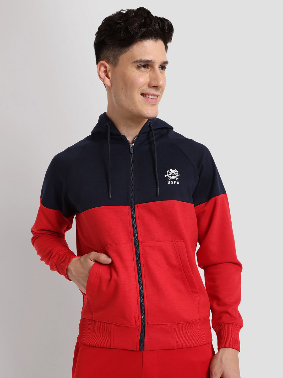 U.S. Polo Assn. Colourblocked Performance Hoodie Sweatshirt