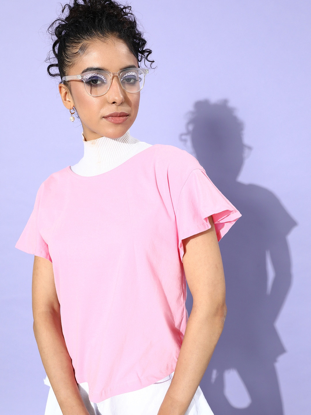 Mast & Harbour Candy Pink Pure Cotton 90's Hollaback Twisted Thoughts Top