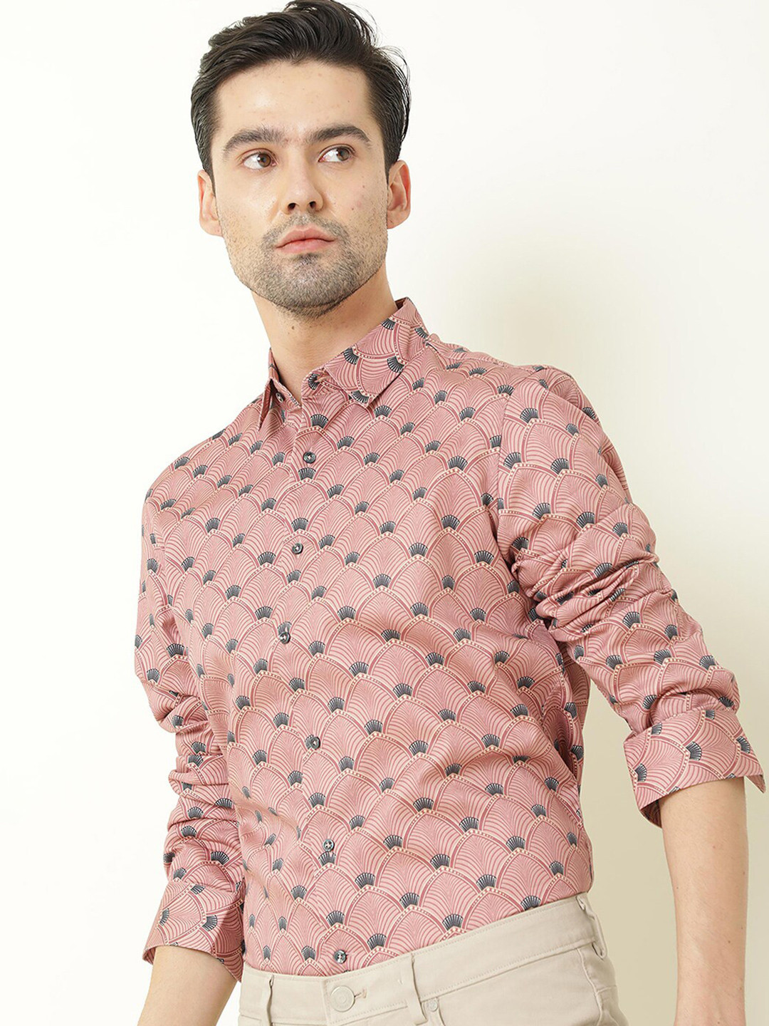 RARE RABBIT Men Bowy Slim Fit Printed Shirt