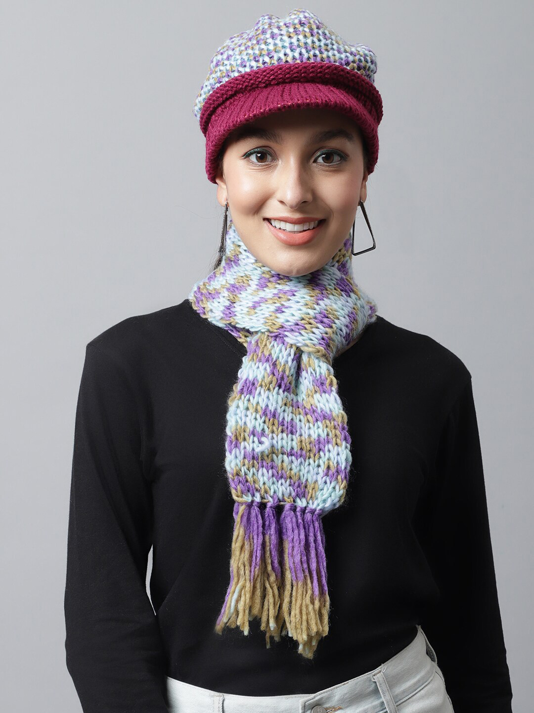 LOOM LEGACY Women Purple & White Visor Cap