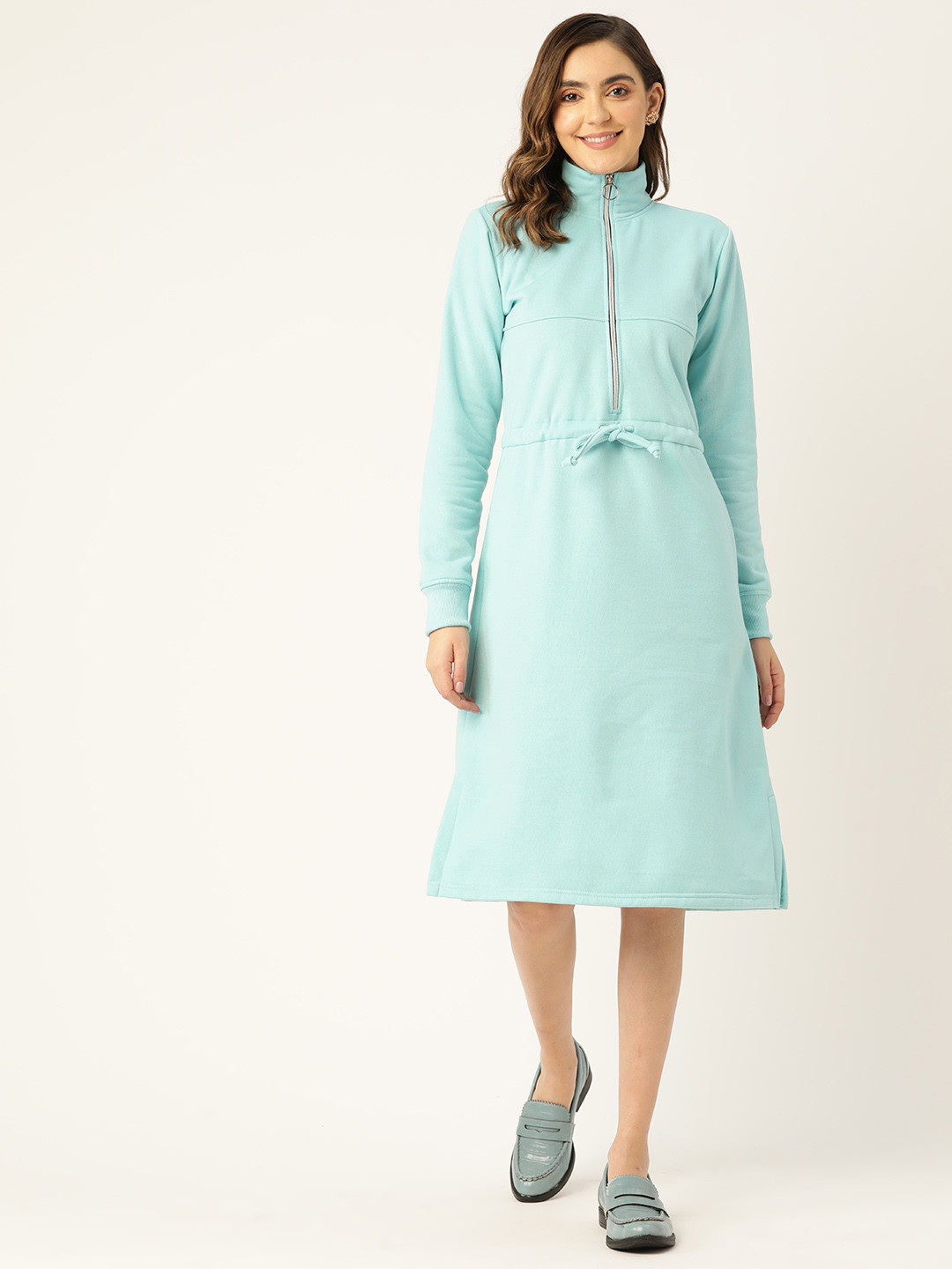 BRINNS Fleece High Neck A-Line Dress
