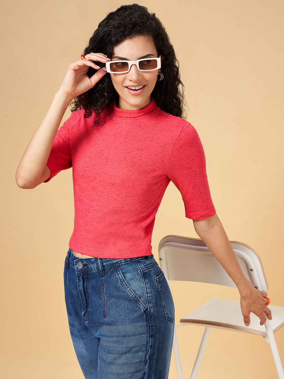 YU by Pantaloons Woman High Neck Top