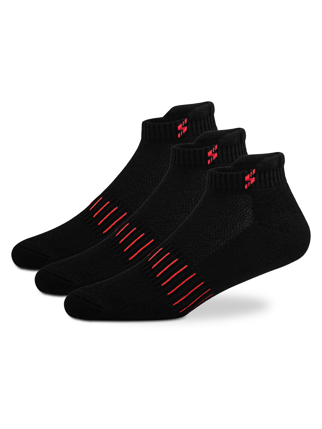 Supersox Unisex Bamboo Ankle Length Socks For Men & Women, (Pack Of 3, Black)