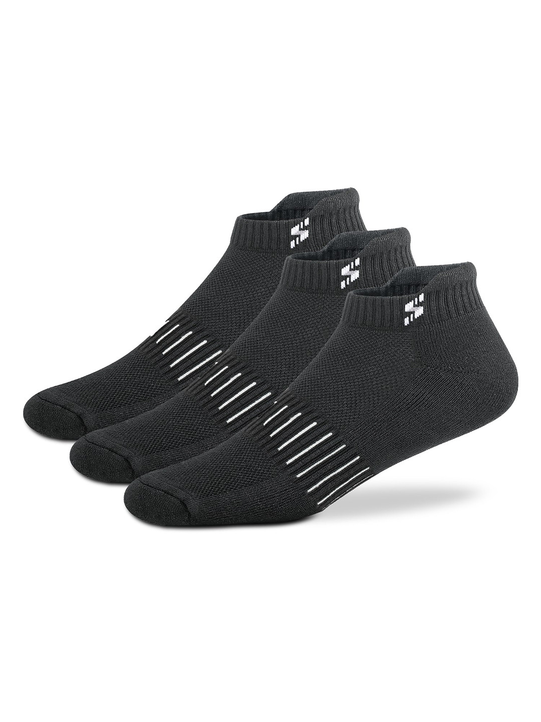 Supersox Unisex Bamboo Ankle Length Socks For Men & Women, Pack Of 3 (Dark Grey)