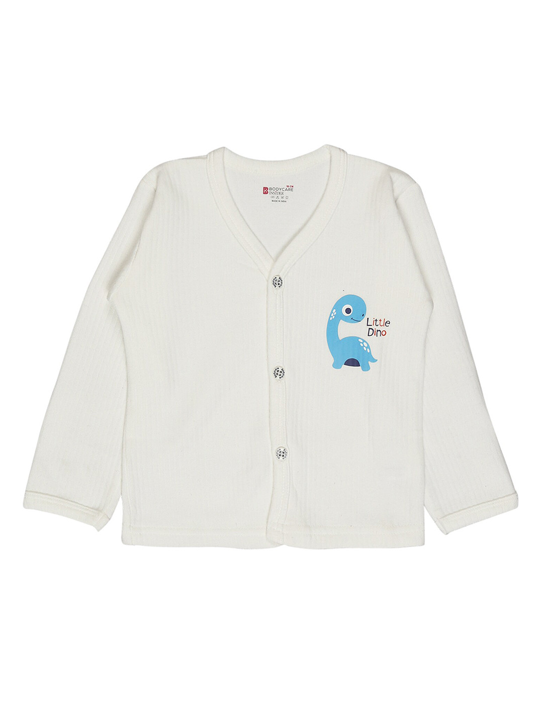 Bodycare Kids Ribbed Cotton Front Open Long Sleeves Thermal Top