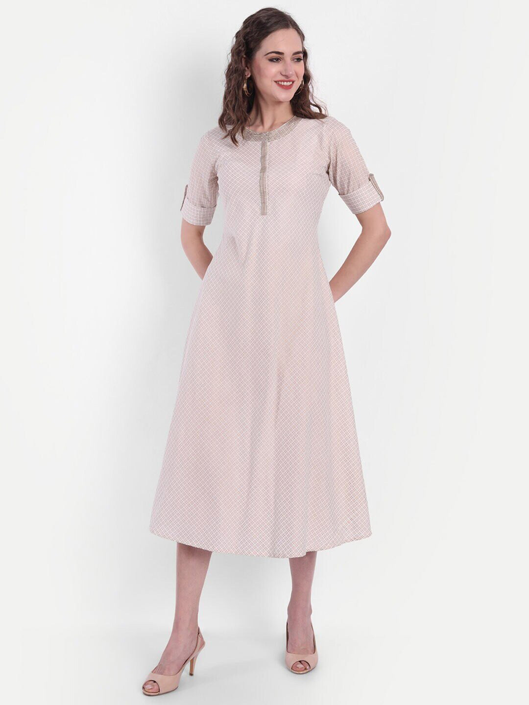 SUTI Cotton A-Line Midi Dress
