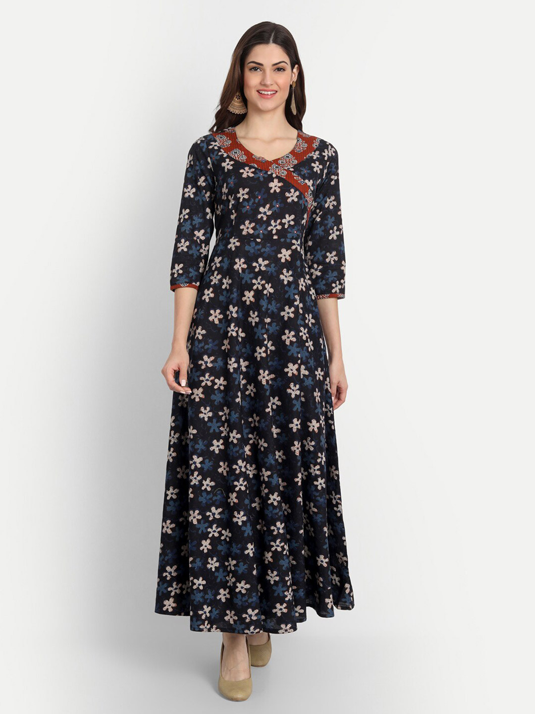 SUTI Cotton Floral Maxi Dress