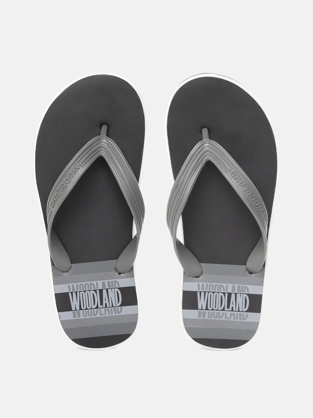 Woodland Men Brand Logo Printed Thong Flip-Flops