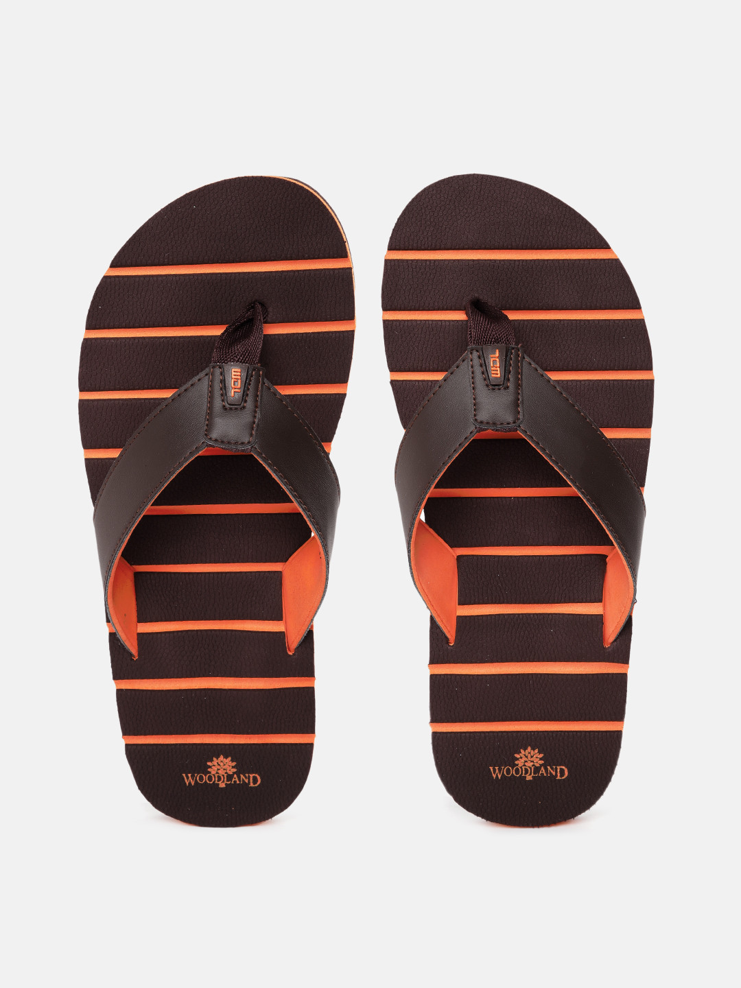 Woodland Men Striped Thong Flip-Flops