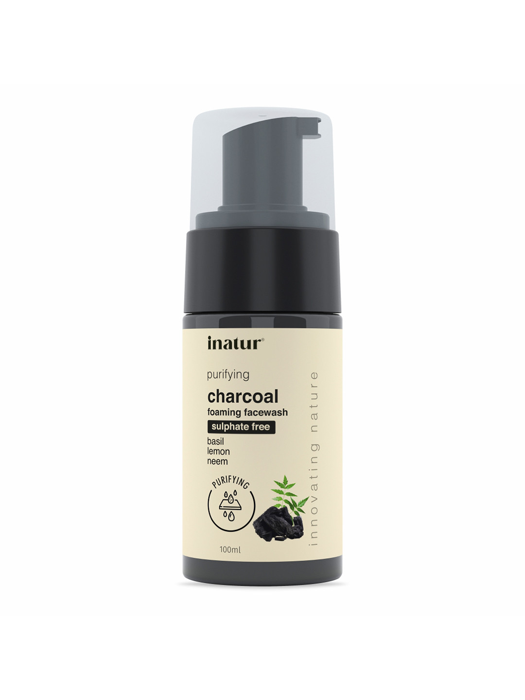 Inatur Charcoal Facial Foam 100ml