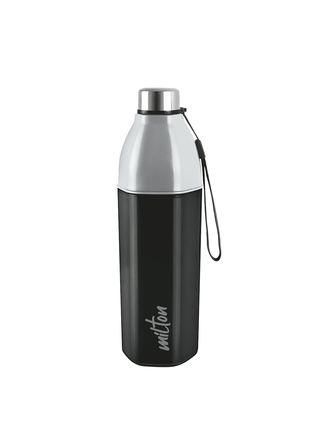 Milton Kool Hexone 600 Black Conversational Plastic Spill Proof Water Bottle - 465ml