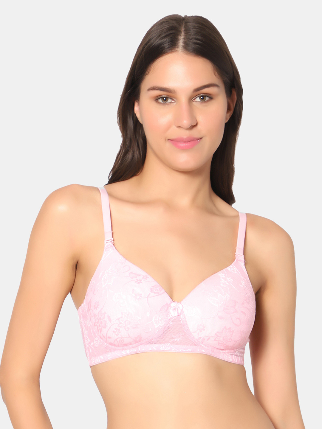 Sonari Floral Printed Lightly Padded Non-Wired All Day Comfort T-Shirt Bra sodapink