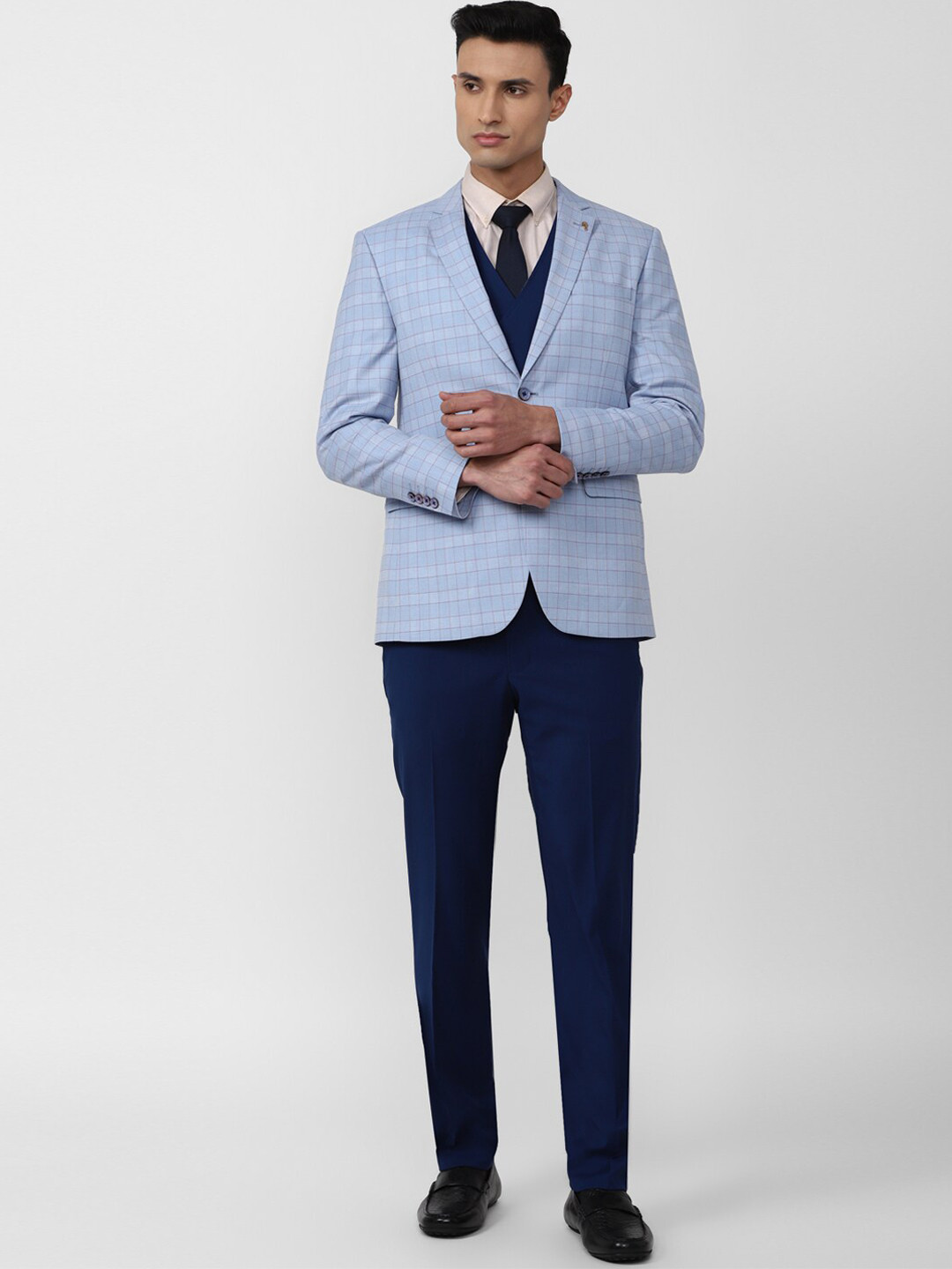 Van Heusen Men Single-Breasted Three Piece Formal Suit