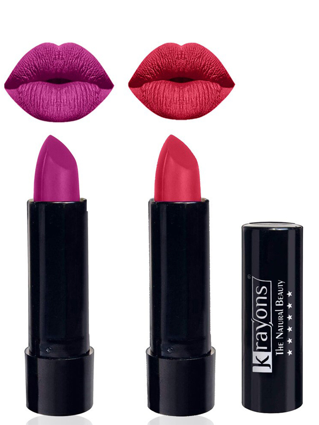 krayons The Natural Beauty Set Of 2 Matte Lipsticks - French Rose 158 & First Crush 160