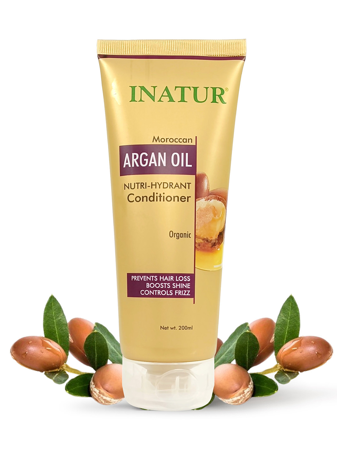 Inatur Moroccan Argan Oil Nutri-Hydrant Conditioner with Brahmi & Rosemary - 200 ml