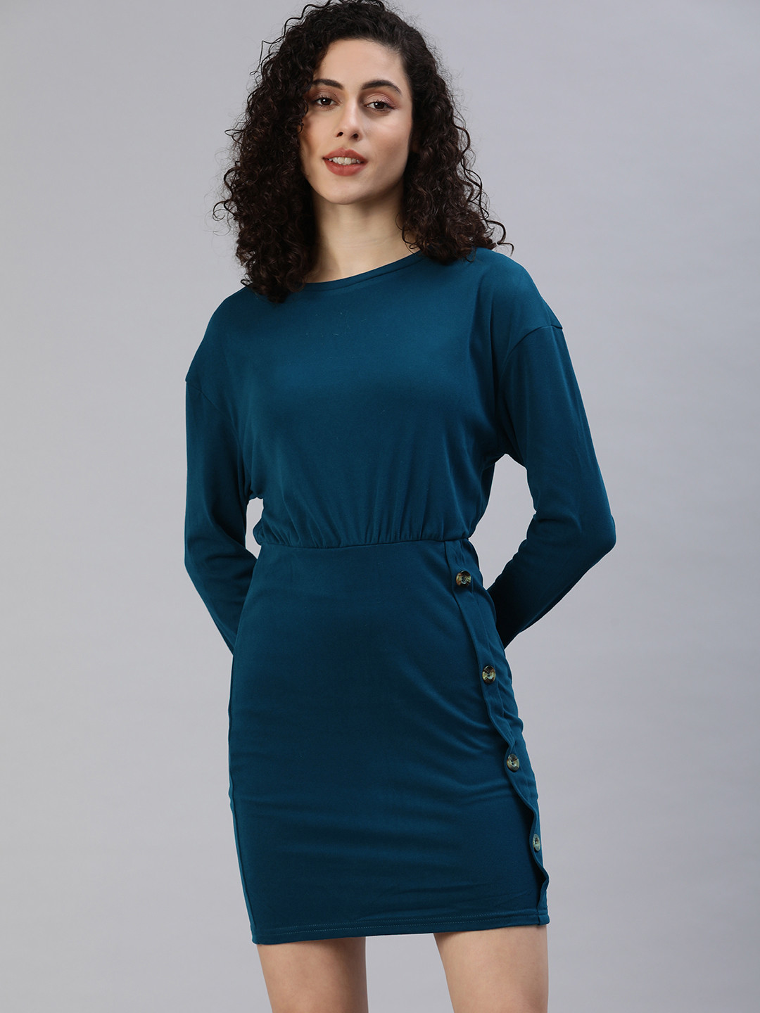 London Rag Solid Bodycon Mini Dress