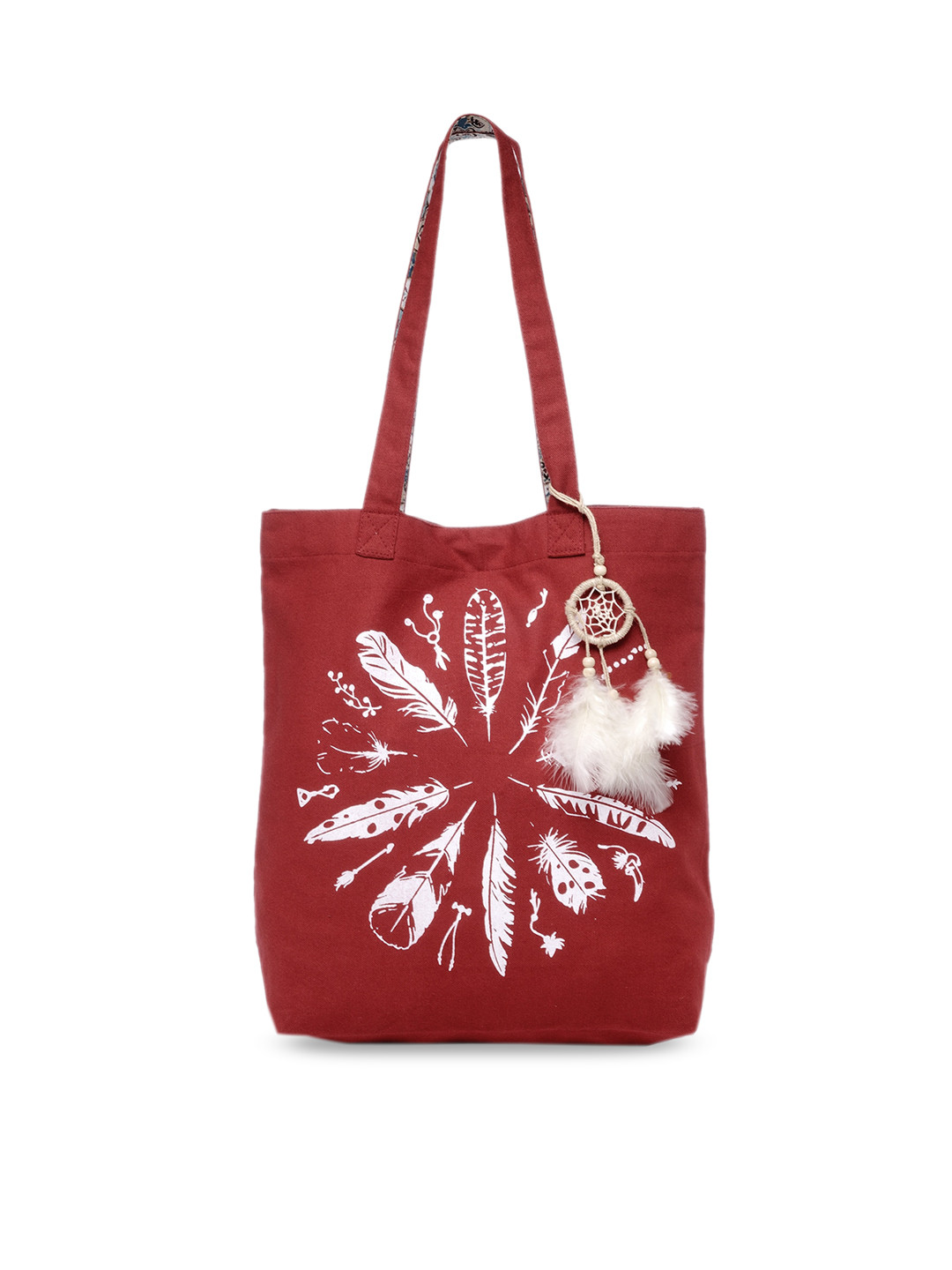 The House of Tara Graphic Printed Tasselled Shopper Tote Bag