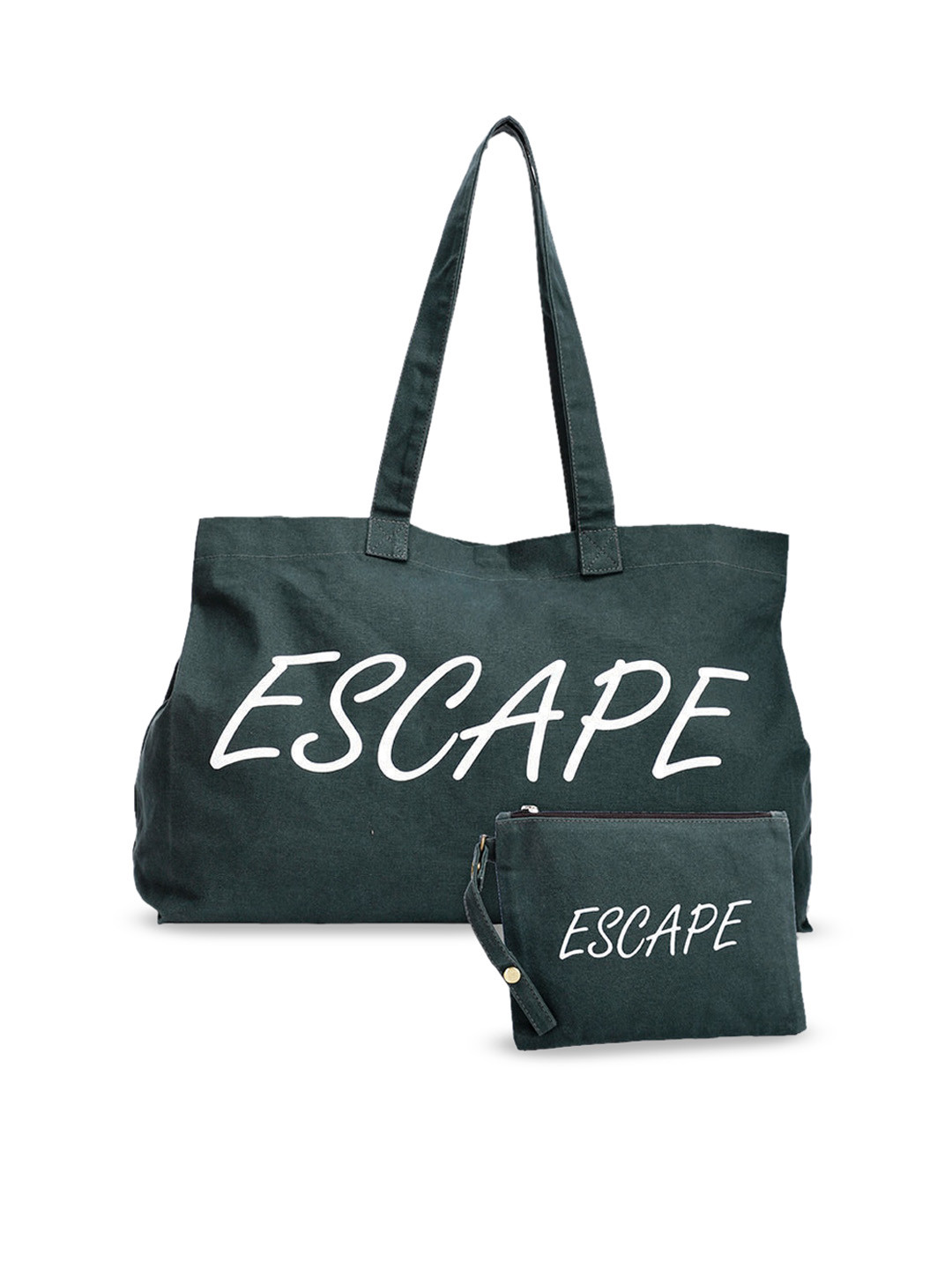The House of Tara Typography Printed Shopper Tote Bag With Pouch