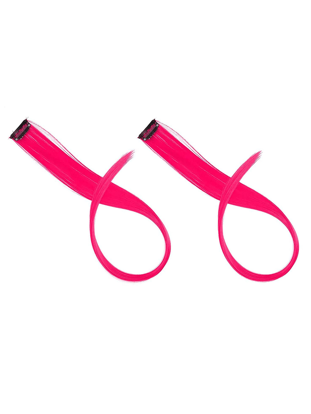 CHRONEX Set of 2 Straight Single Clip Hair Streak Extension - Magenta
