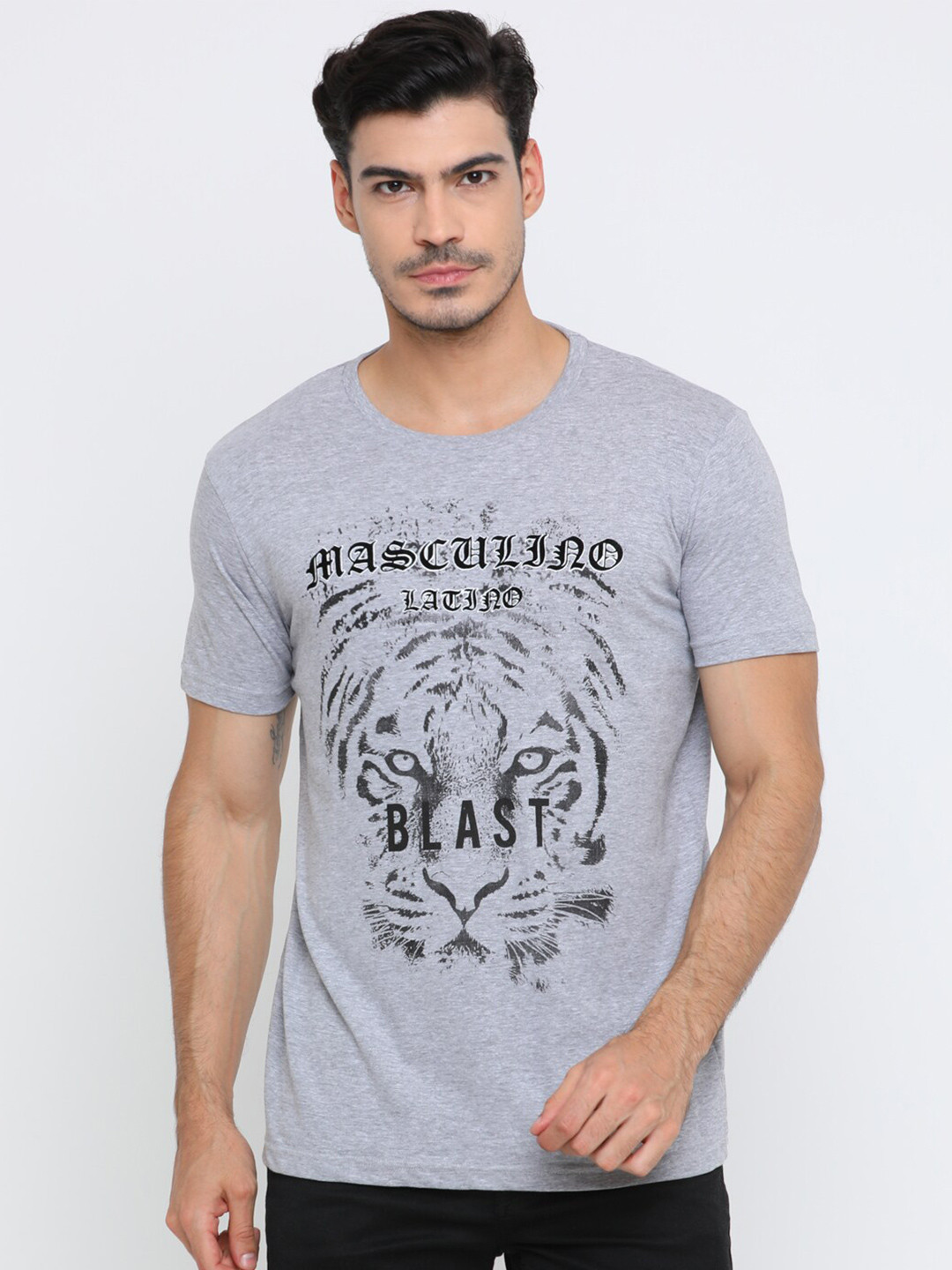 Masculino Latino Men Printed Cotton T-shirt
