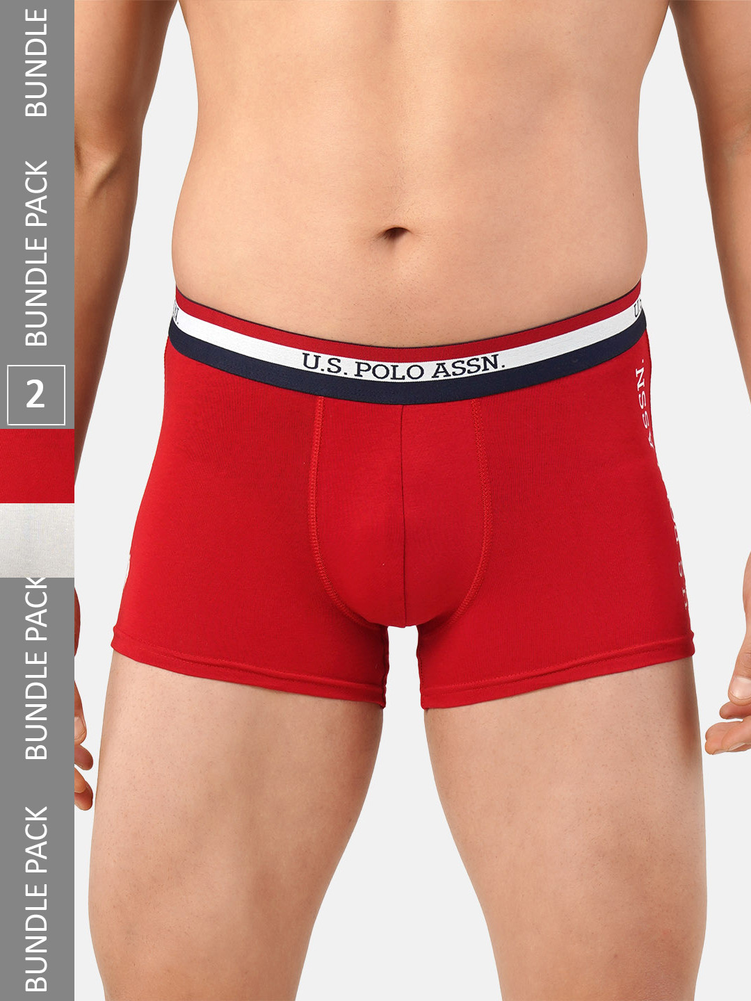U.S. Polo Assn. Men Pack Of 2 Brand-Logo Trunks ET002-RW1-P2