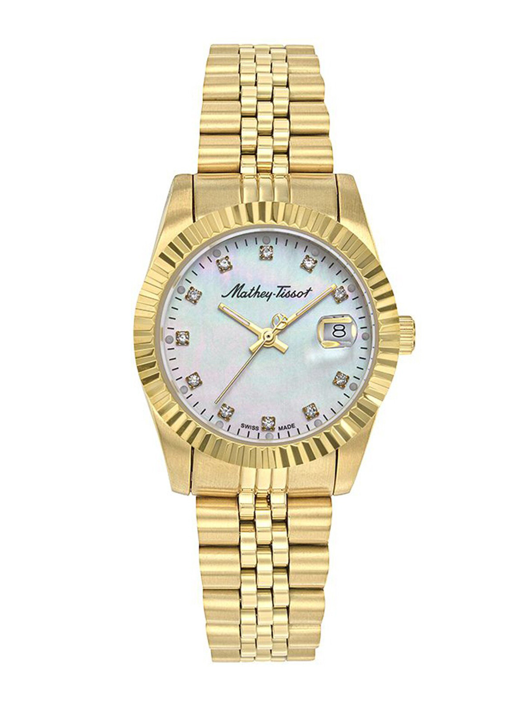 Mathey-Tissot Women Swiss Made Quartz Analog White Dial Watch D910PI