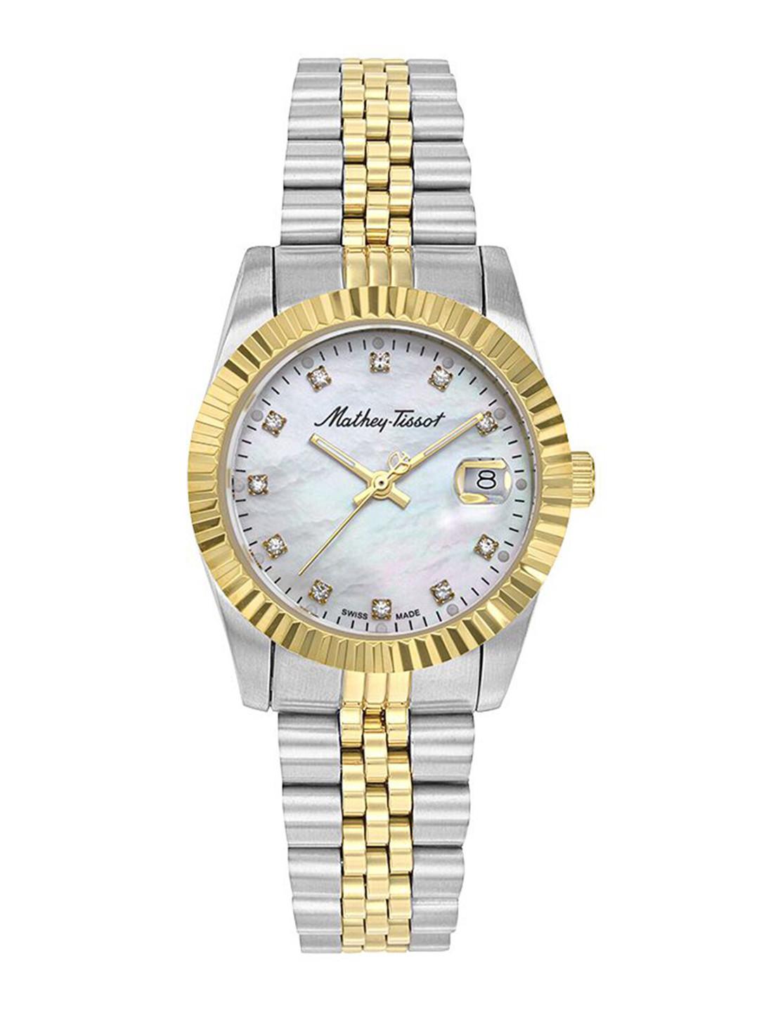 Mathey-Tissot Women Swiss Made White Dial Analog Watch - D910BI