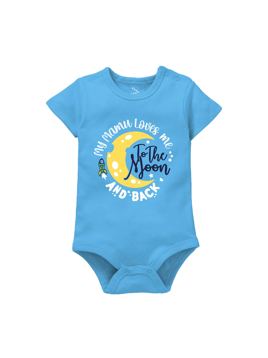 Zeezeezoo Kids Mama Moon Stars Printed Cotton Bodysuit