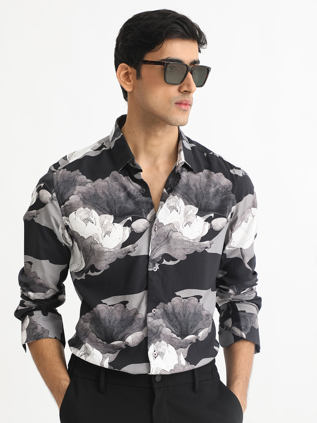 RARE RABBIT Men Japo Comfort Slim Fit Printed Shirt