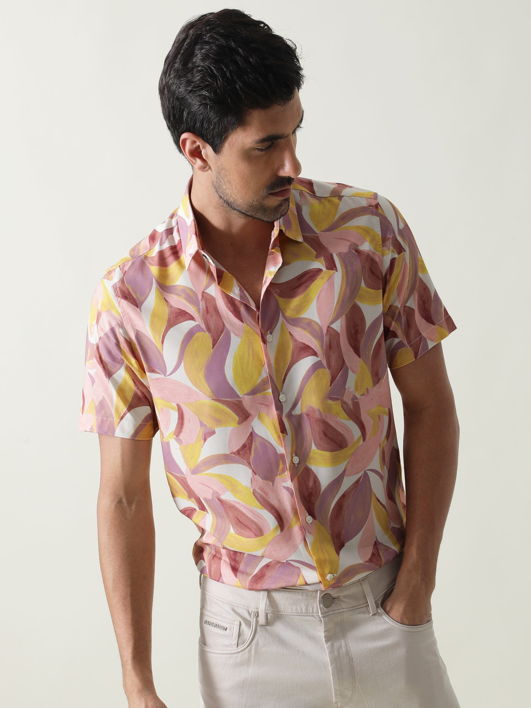 RARE RABBIT Men Grafe Slim Fit Printed Shirt