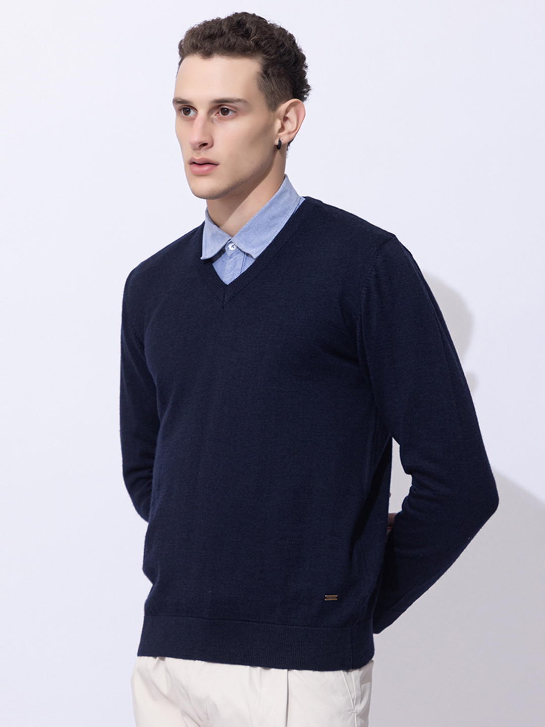 ARMISTO Men Woollen V-Neck Pullover