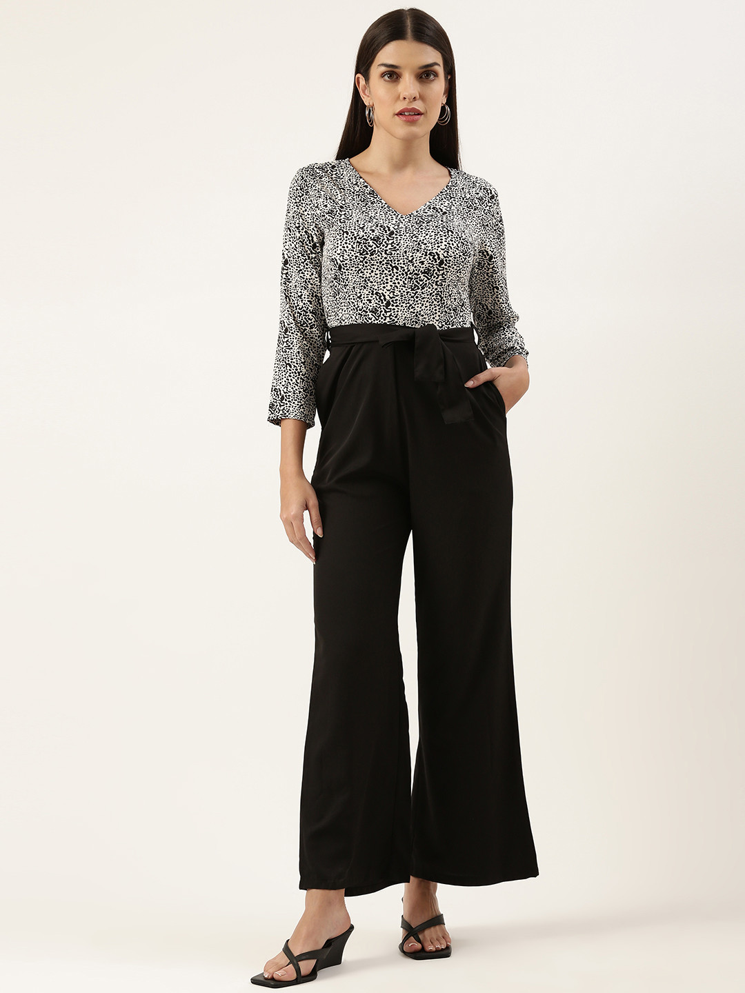 U&F Printed Basic Jumpsuit