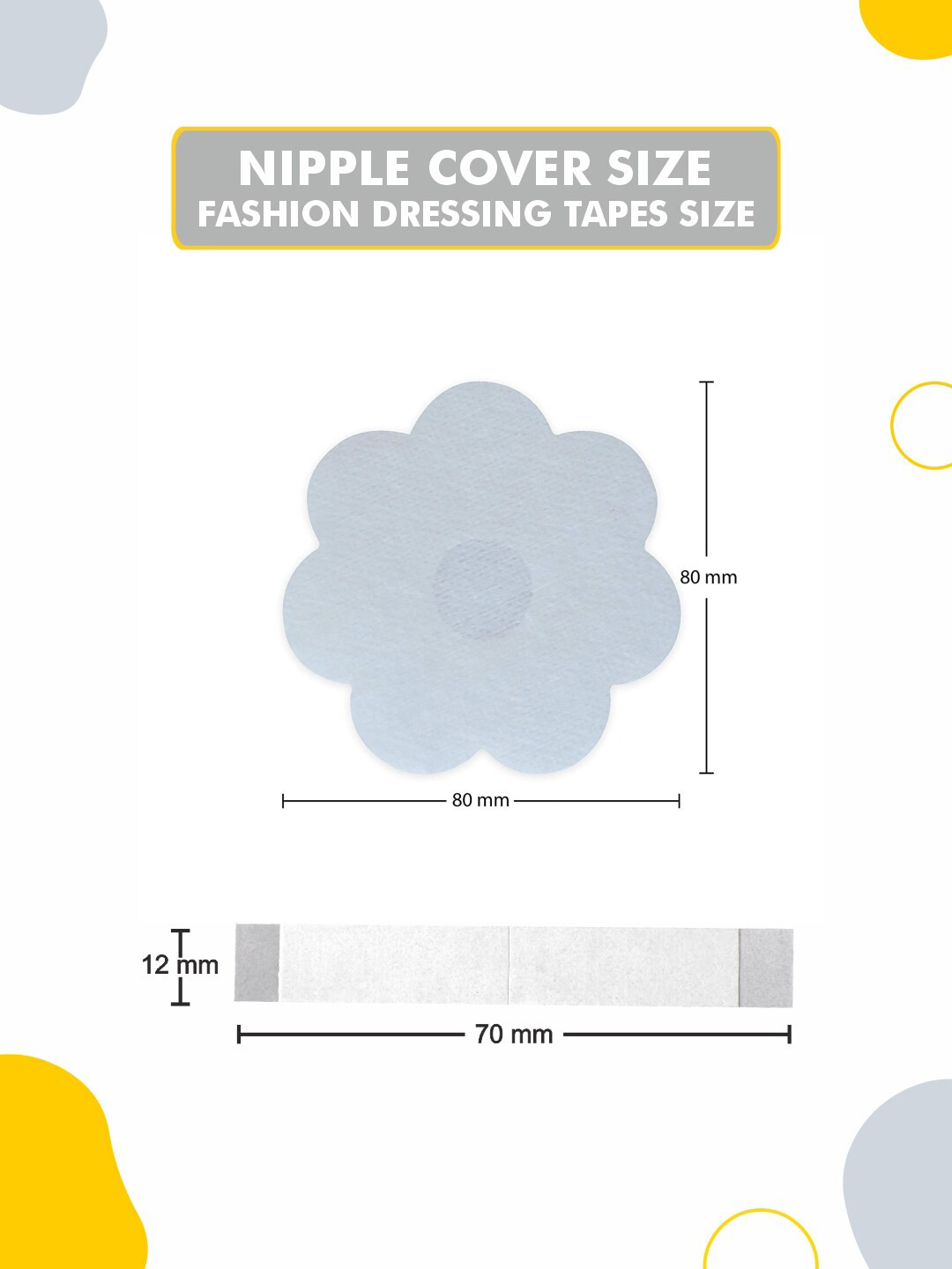 SLICKFIX Combo Of Fashion Dressing Tape 36 Pcs & Nipple Covers 10 Pcs - Transparent