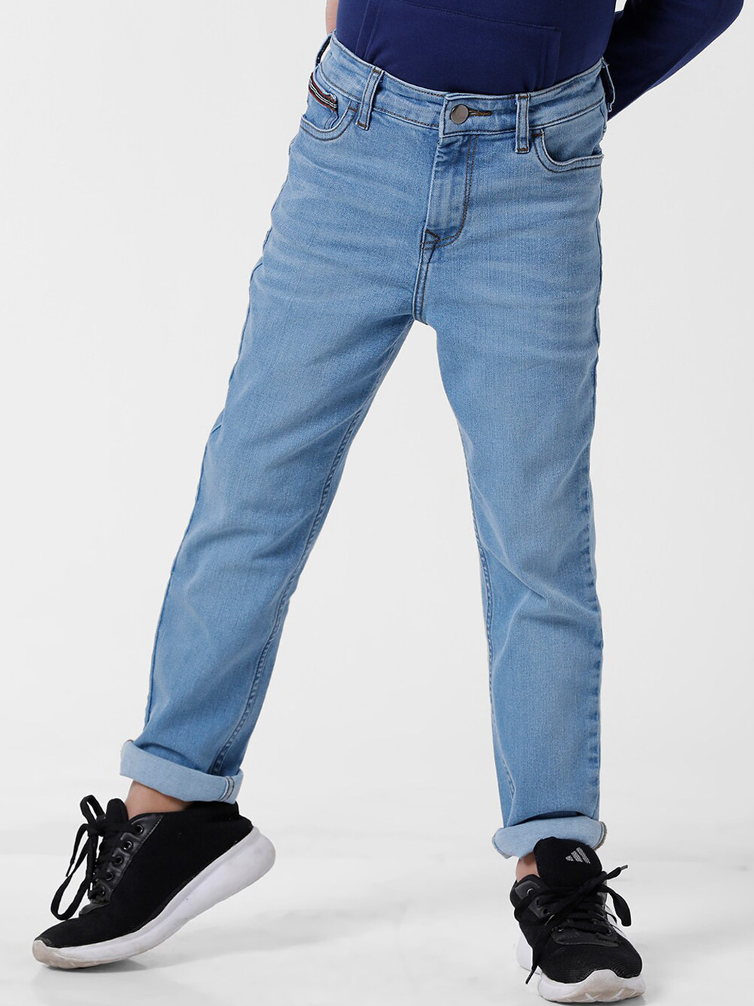 KATE & OSCAR Boys Comfort Fit Low Distress Heavy Fade Casual Cotton Jeans