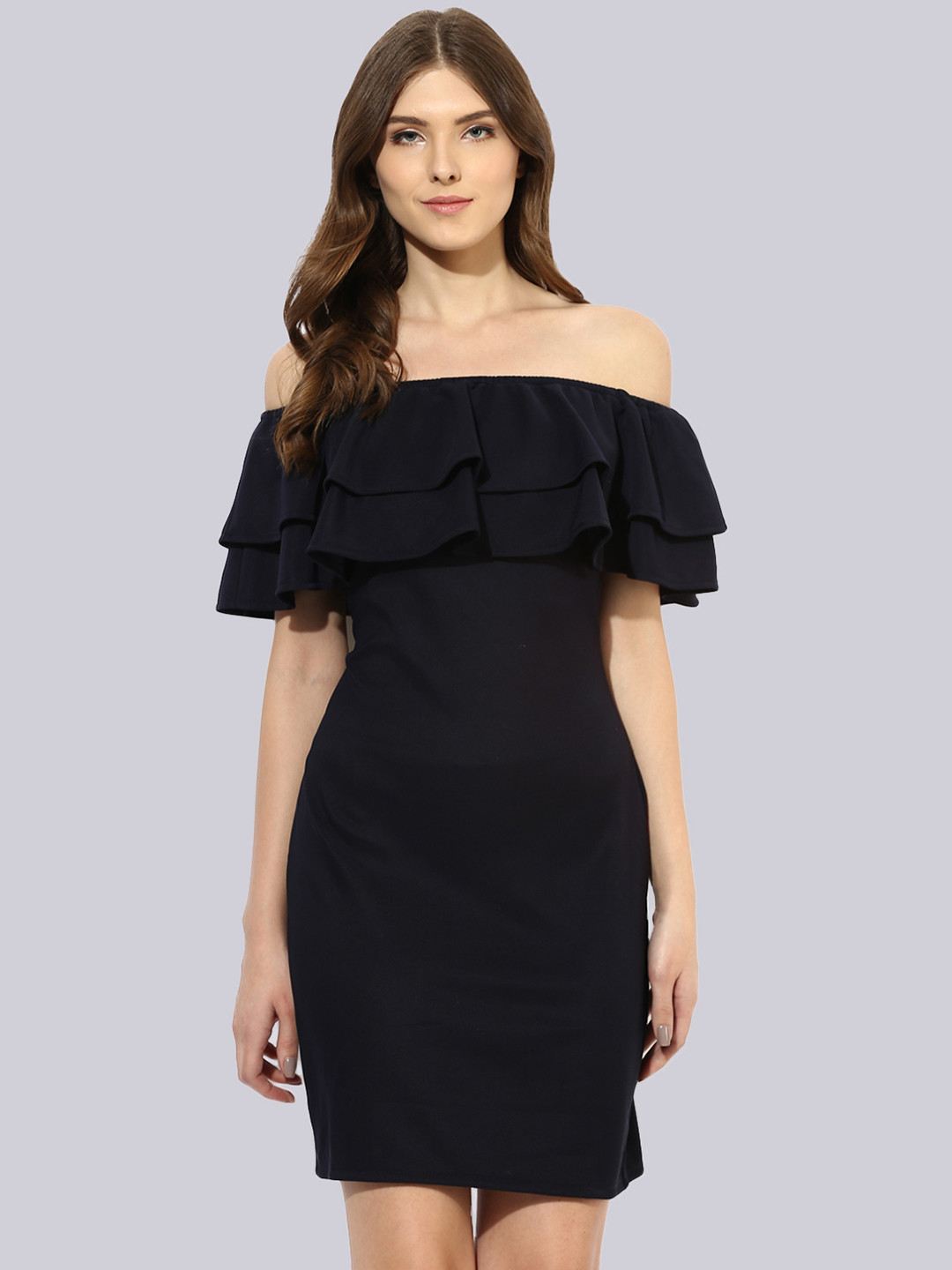 KLEIO Off-Shoulder Sheath Dress