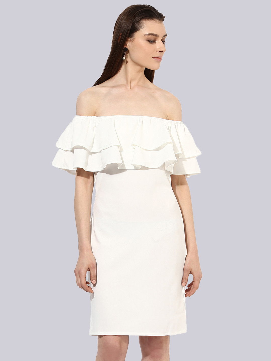 KLEIO Off-Shoulder Sheath Dress