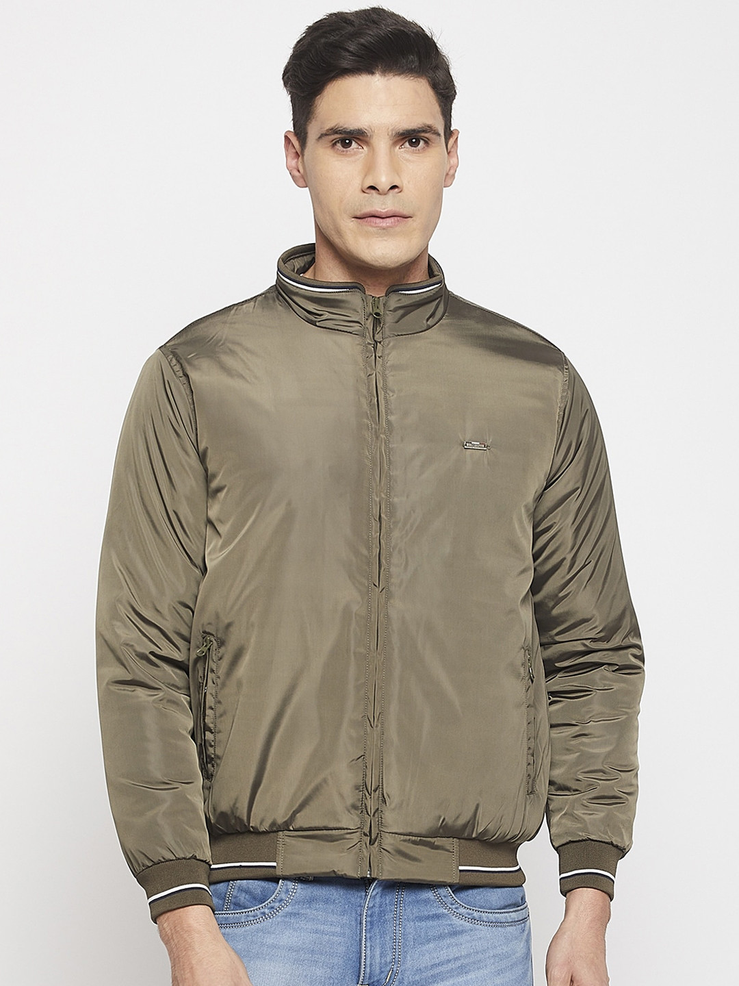 Duke Men Green Bomber Jacket