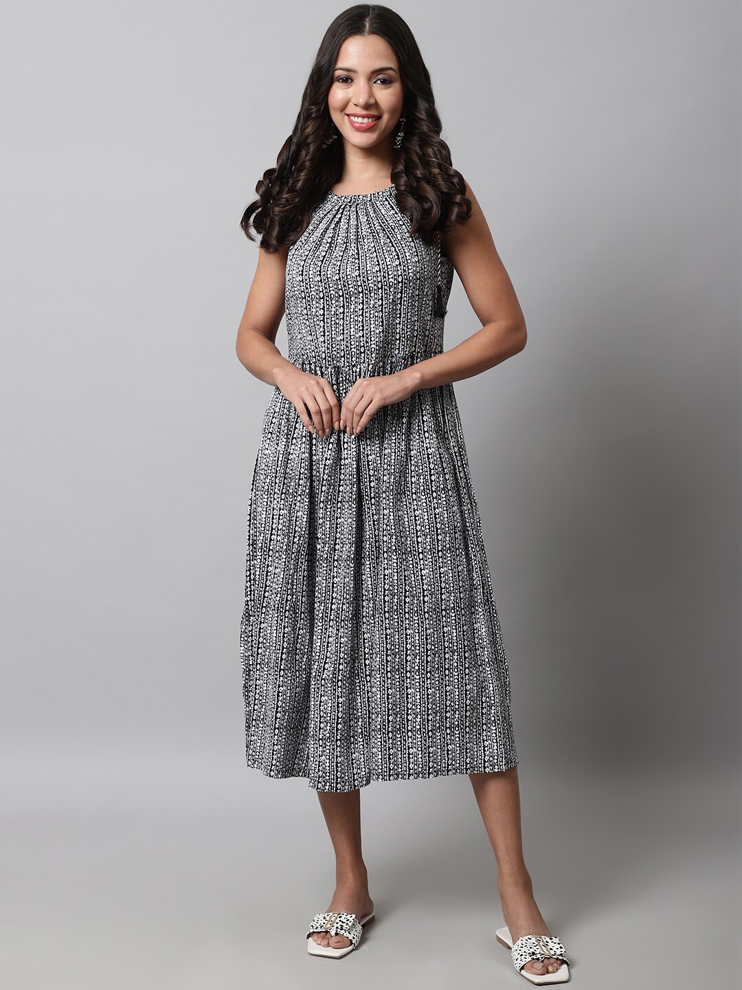 KALINI Halter Neck Midi Dress