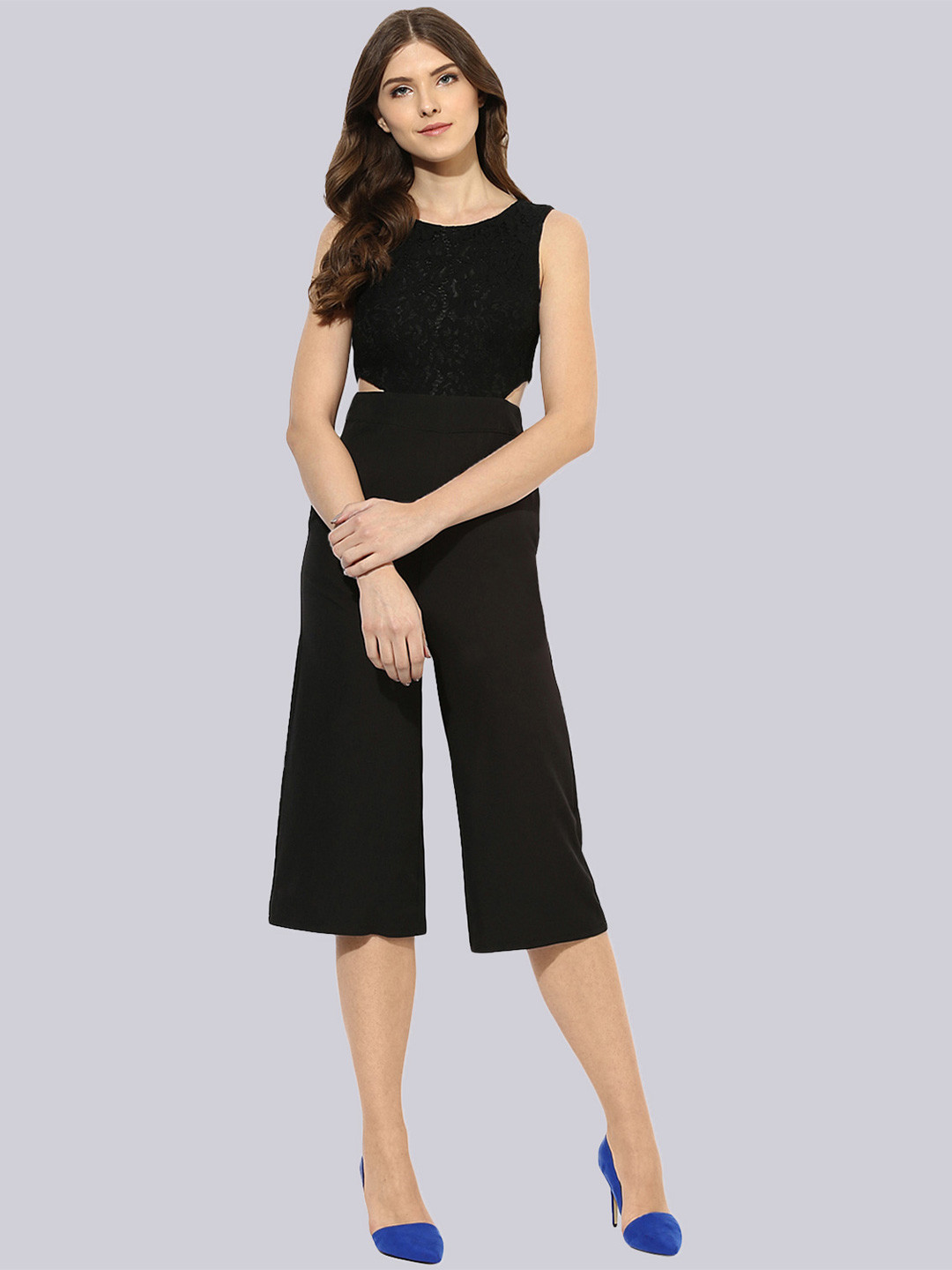 KLEIO Women Cut-Out Capri Jumpsuit