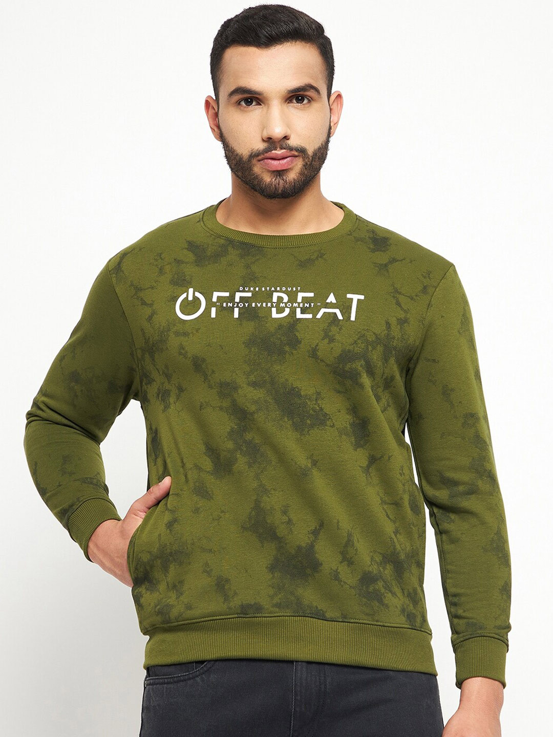 Duke Men Typography Printed Sweatshirt