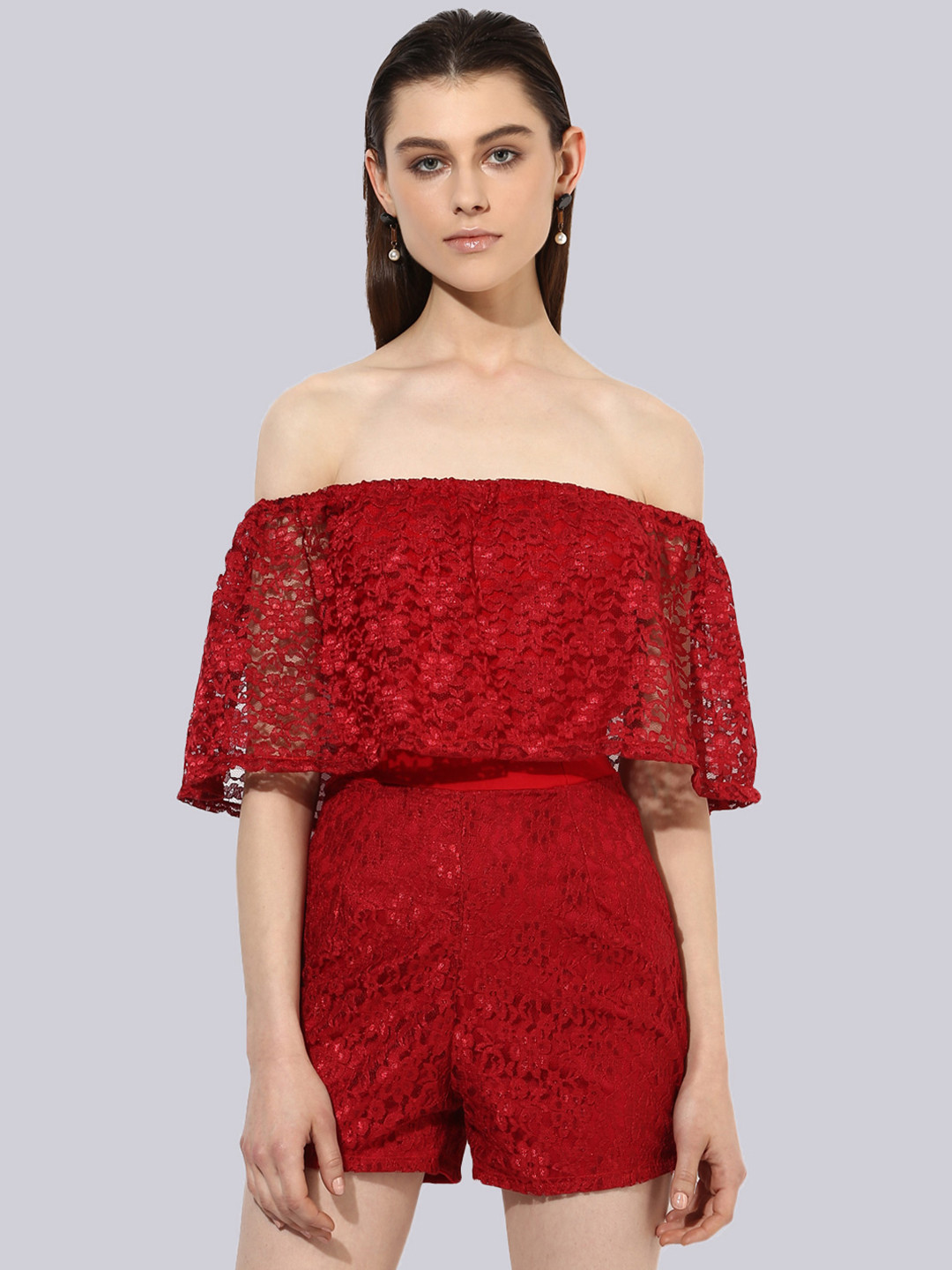 KLEIO Off-Shoulder Culotte Jumpsuit