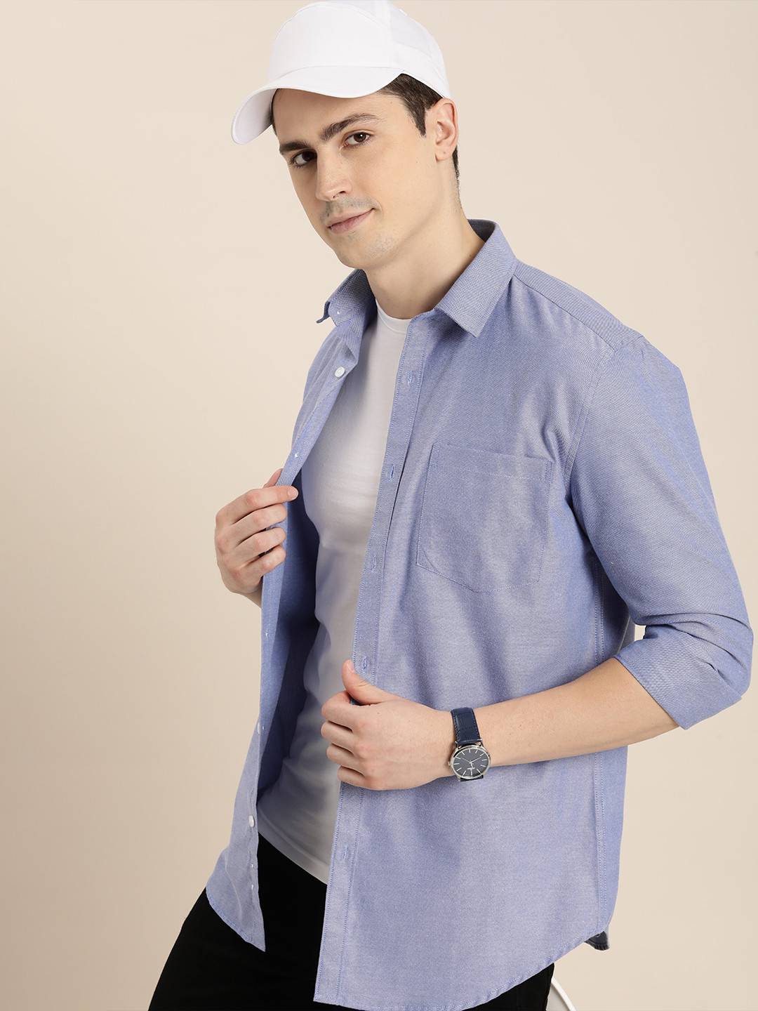 encore by INVICTUS Spread Collar Casual Shirt