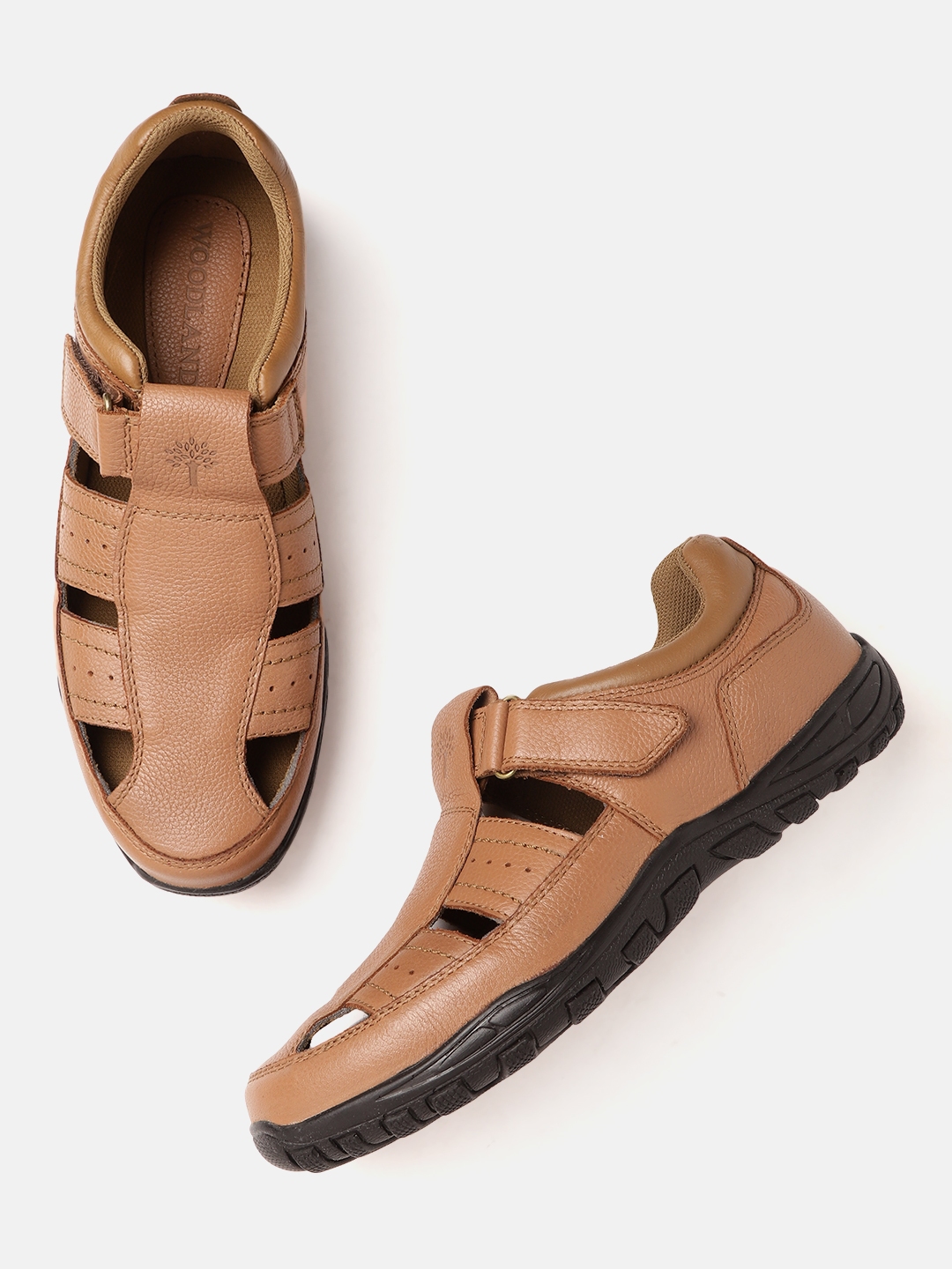 Woodland men's leather sandals and floaters hotsell