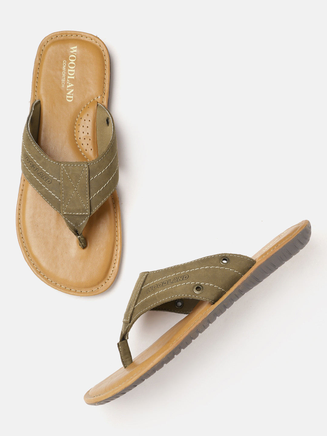 Woodland Men Leather Comfort Sandals