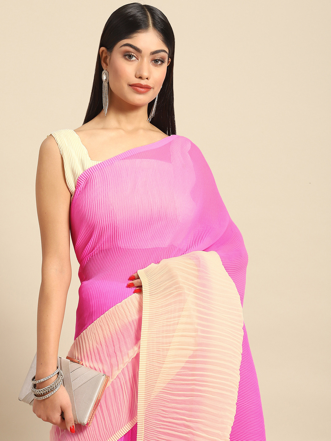 Anouk Woman Pure Crepe Saree