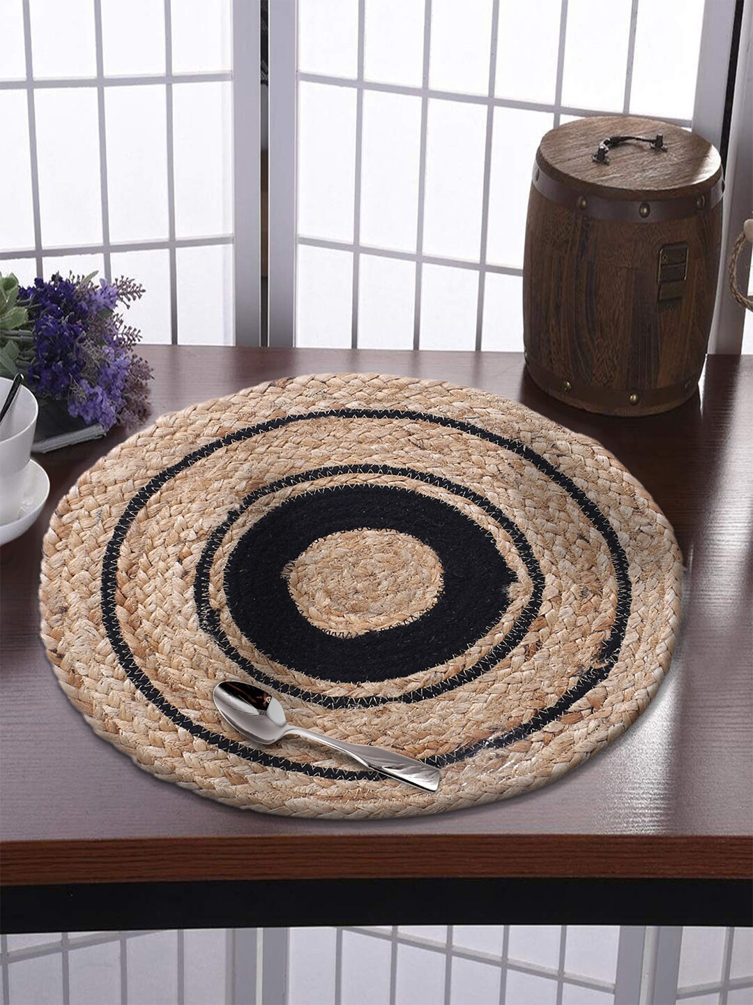 Kuber Industries Geometric Jute & Cotton Table Palcemat