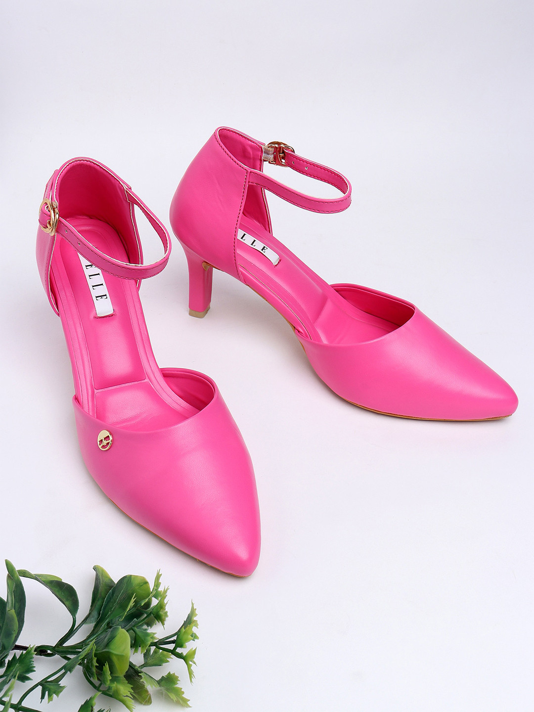 ELLE Kitten Pumps with Ankle Loops