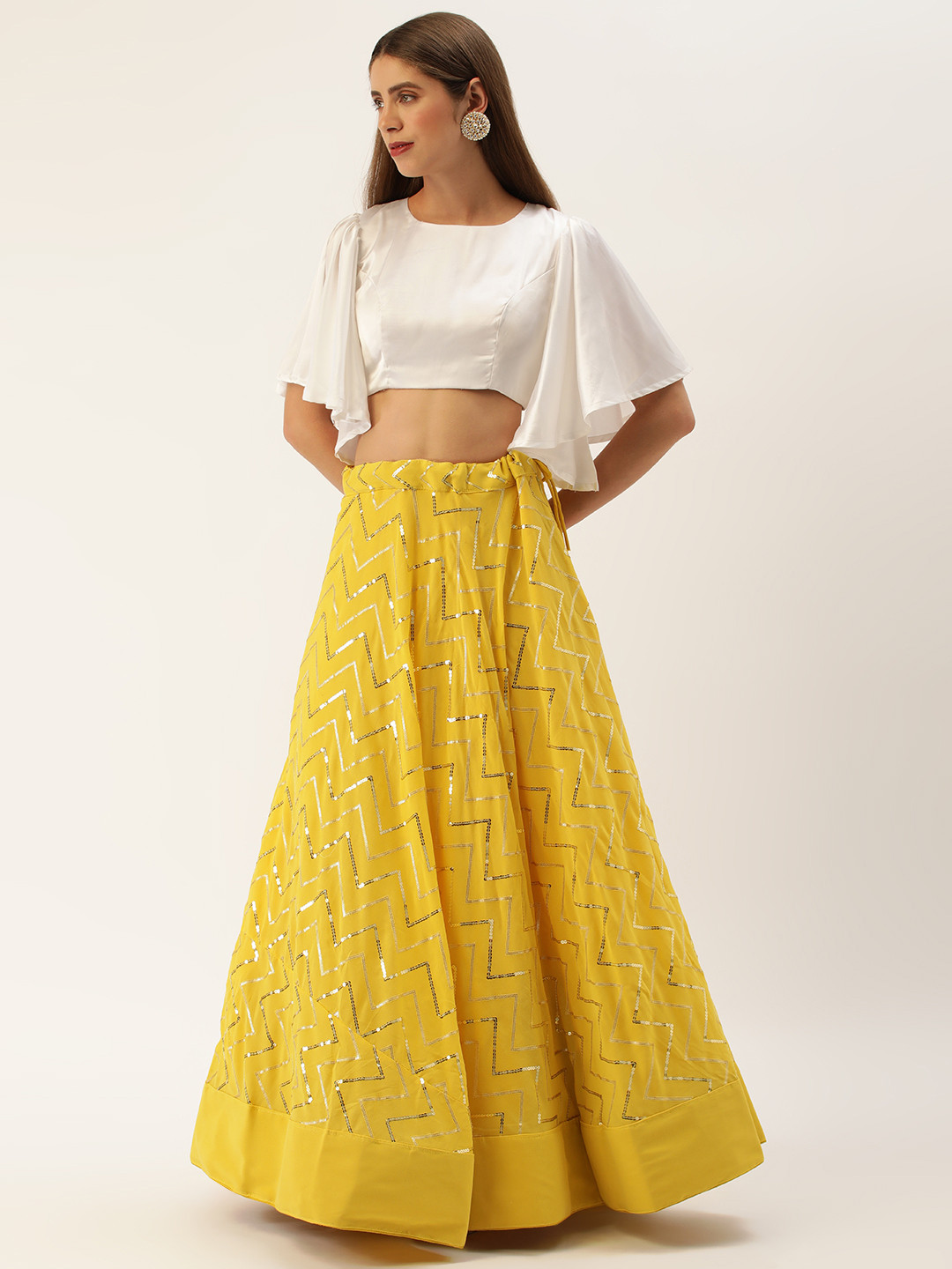 LOOKNBOOK ART Sequinned Ready to Wear Lehenga Choli