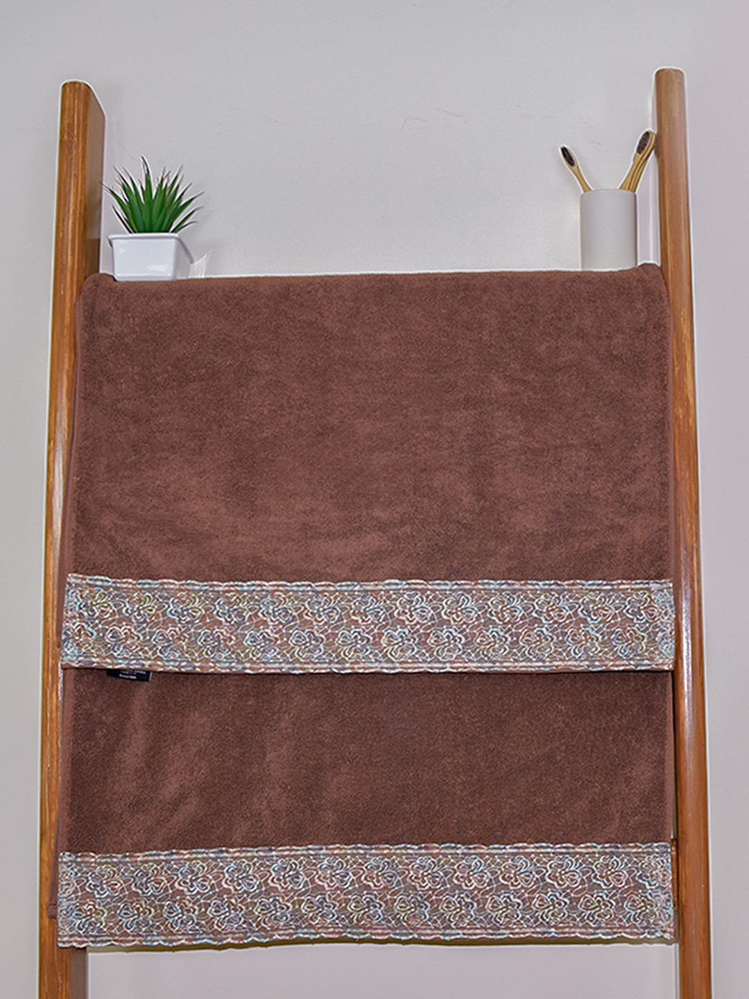 RANGOLI Brown 2 Pieces 550 GSM Pure Cotton Bath Towels