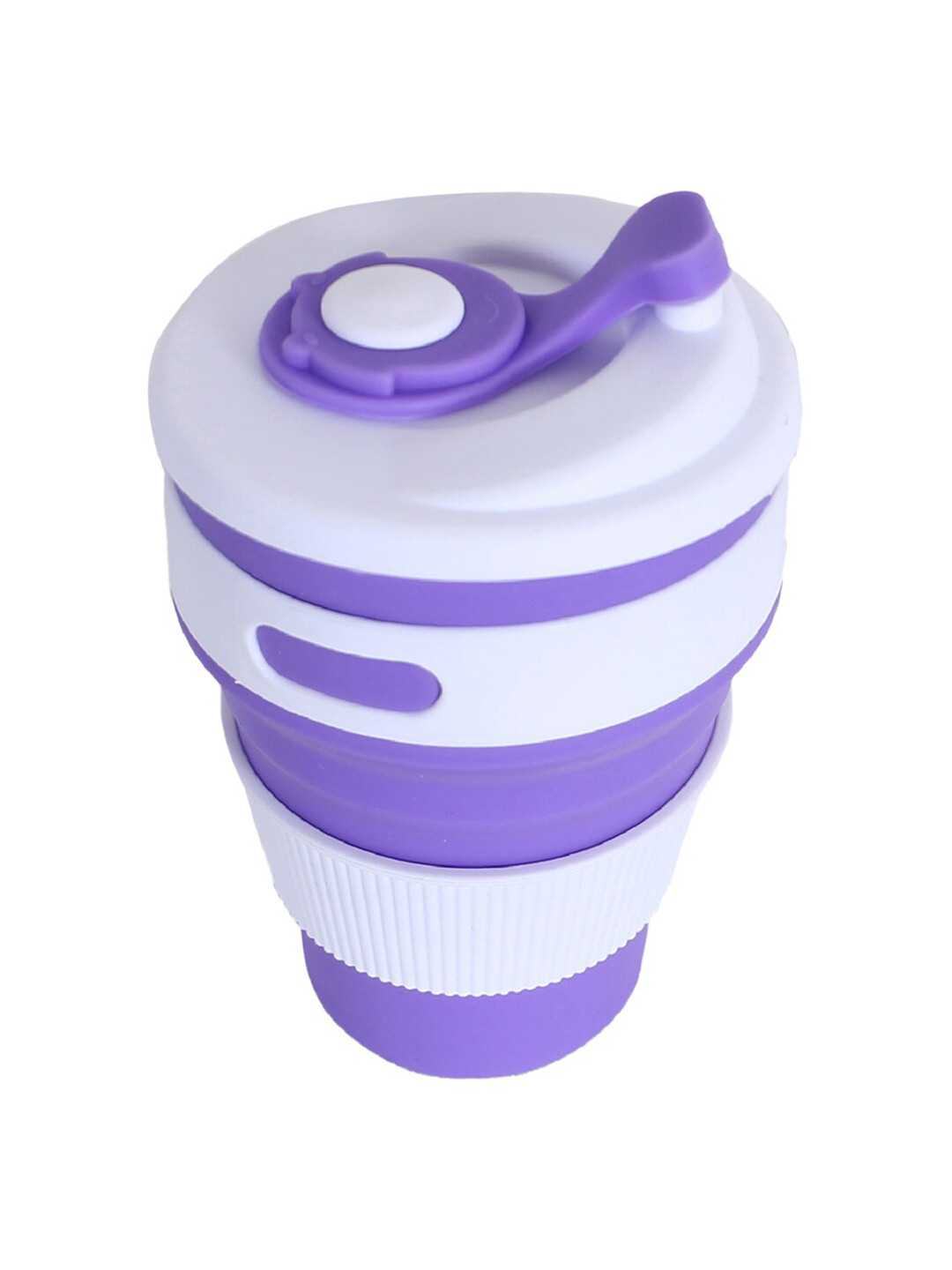 Kuber Industries Kaushal Name Personalised Purple Silicone Microwave Safe Mug-350ml